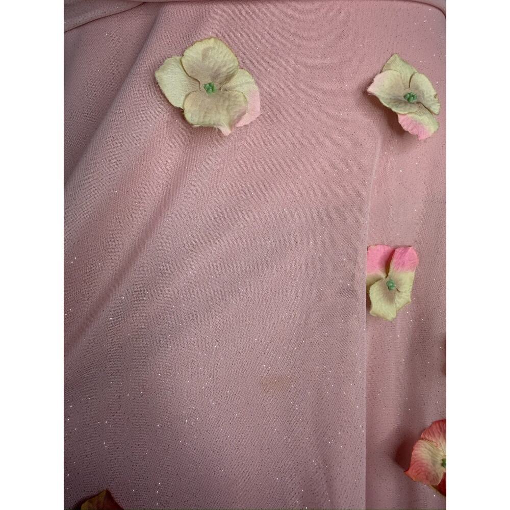 VTG Y2K Speechless Fairy Flower Dress Pink Halter Babydoll Glitter Embroidered - Picture 10 of 11